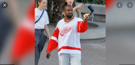 Kanye West spotted wearing Detroit Red Wings jersey in California